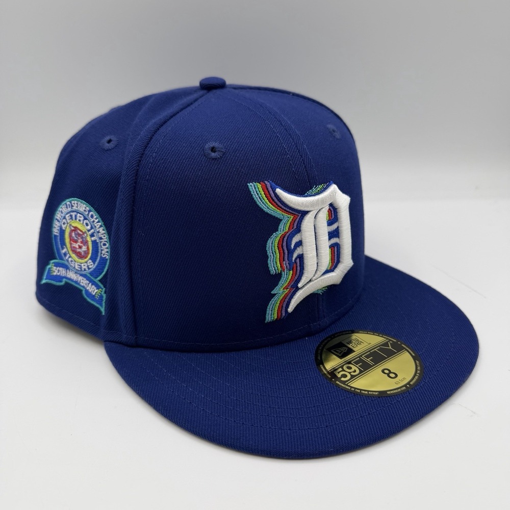 New Era 59Fifty Detroit Tigers Hat Cap Sz 8 1968 World Series 50th Anniversary